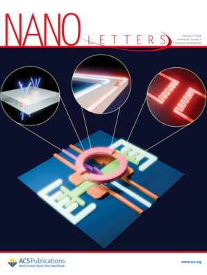 Nano Letters journal cover featuring our work